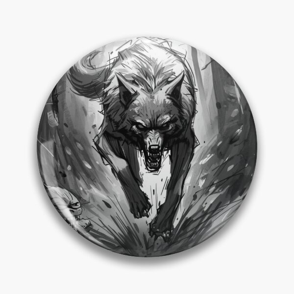 Item preview, Feral Zombie Wolf – Dark Horror Forest Creature Art designed and sold by EHdesignShop.
