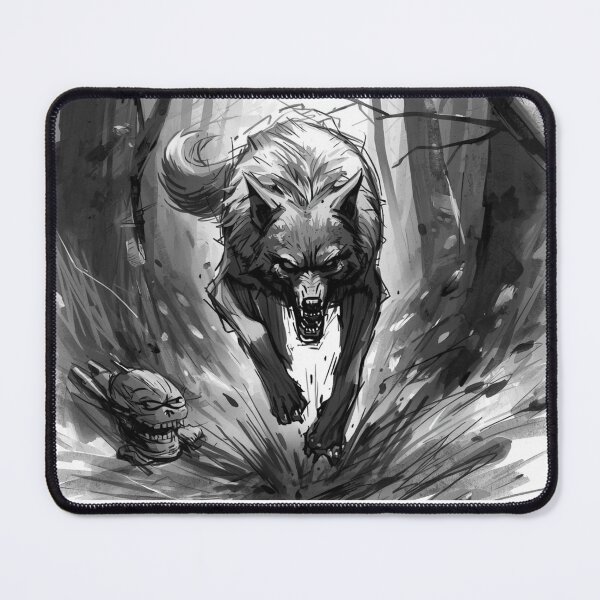 Item preview, Feral Zombie Wolf – Dark Horror Forest Creature Art designed and sold by EHdesignShop.