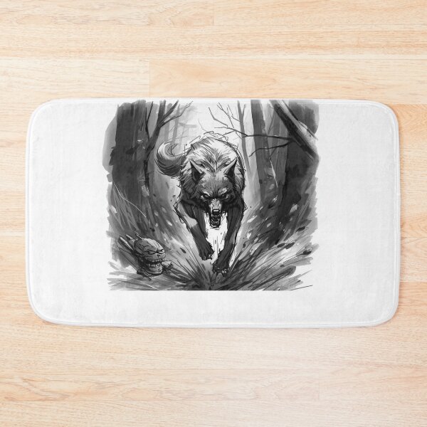Item preview, Feral Zombie Wolf – Dark Horror Forest Creature Art designed and sold by EHdesignShop.