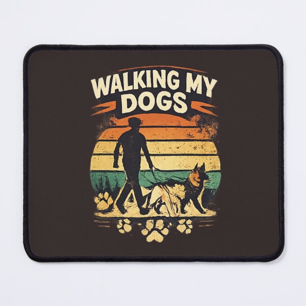 Item preview, Walking My Dogs Retro Sunset Dog Walker Funny Pet Lover Shirt designed and sold by PoojaArtLab.