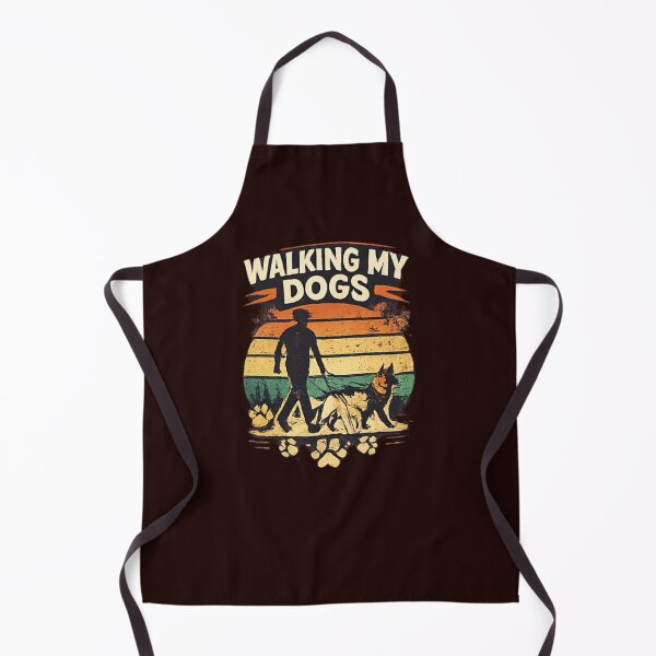 Item preview, Walking My Dogs Retro Sunset Dog Walker Funny Pet Lover Shirt designed and sold by PoojaArtLab.
