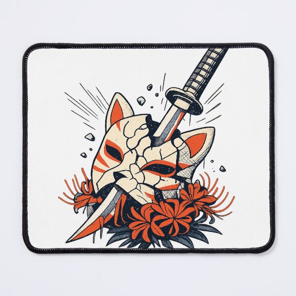 Item preview, Broken Kitsune Mask Japanese Folklore Katana designed and sold by GogaVibeRe.