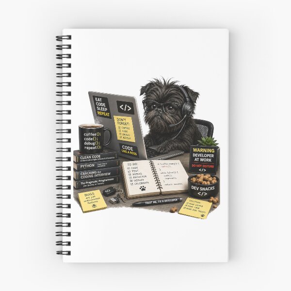 Item preview, Affenpinscher Coding Dog – Realistic Programmer Puppy designed and sold by YamiSociety.