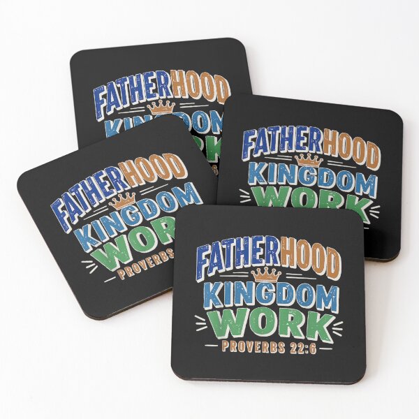 Item preview, Fatherhood Kingdom Work Proverbs 22:6 | Christian Dad Bible Verse designed and sold by Alluka Brand.