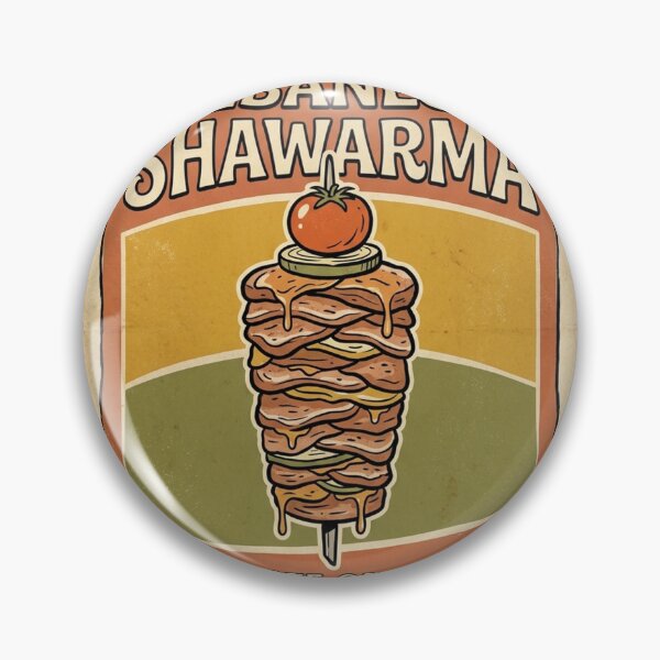 Item preview, Lebanese Shawarma Vintage Beirut Food Art designed and sold by DuckOddity.