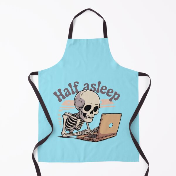 Item preview, Half Asleep Skeleton Programmer Funny Coding Halloween T-Shirt designed and sold by Raw Tigers.
