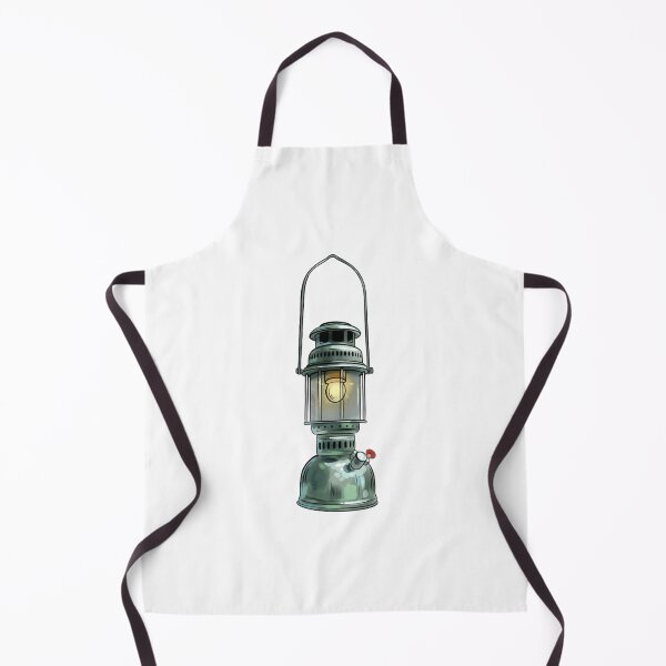 Item preview, Light shines from a green vintage oil lantern with a handle hanging from the top in a simple setting designed and sold by Ms. Iryna.