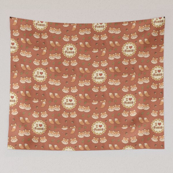 Item preview, I Love Foxes Kawaii Pattern designed and sold by Itsheartshop.