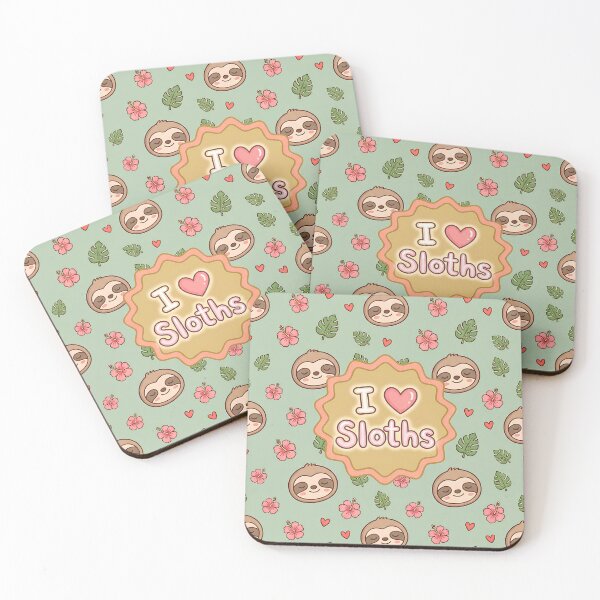 Item preview, I Love Sloths Kawaii Pattern designed and sold by Itsheartshop.