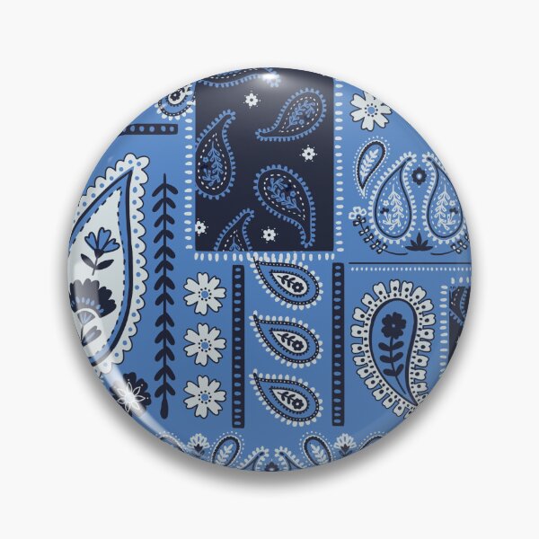 Item preview, Blue and White Paisley Patchwork Pattern designed and sold by DafneDStudio.