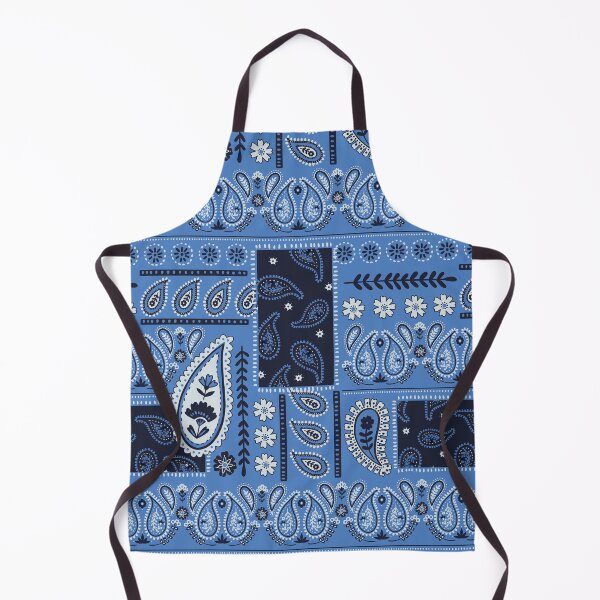 Item preview, Blue and White Paisley Patchwork Pattern designed and sold by DafneDStudio.