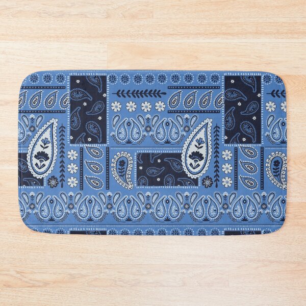 Item preview, Blue and White Paisley Patchwork Pattern designed and sold by DafneDStudio.