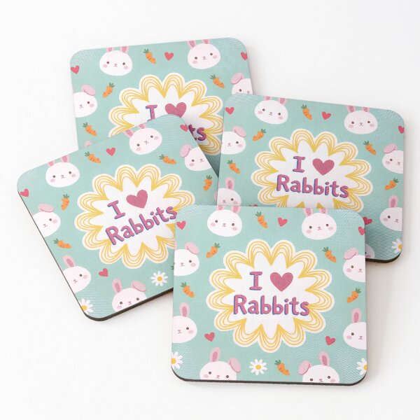 Item preview, I Love Rabbits Kawaii Pattern designed and sold by Itsheartshop.