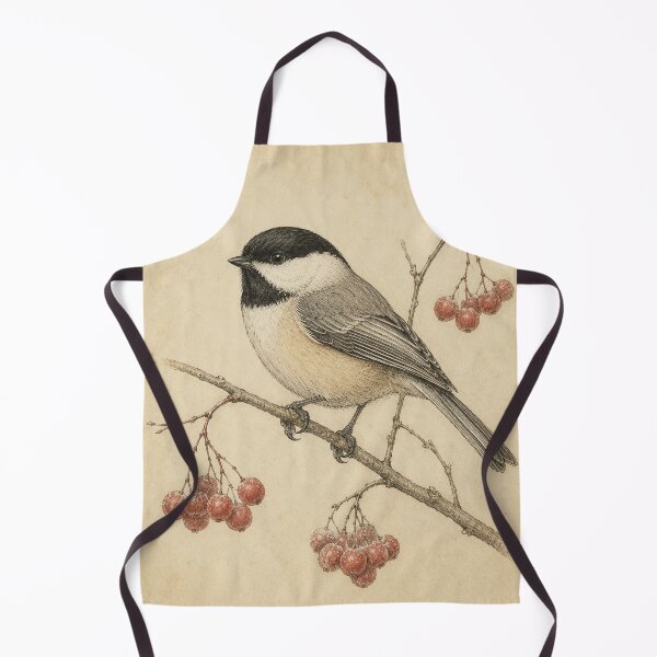 Item preview, Black-Capped Chickadee Vintage Bird Illustration Print designed and sold by PharaonicArtist.