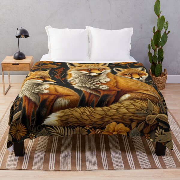 Item preview, Cottagecore Fox Family in Enchanted Mushroom Forest designed and sold by MargaretWiktor.