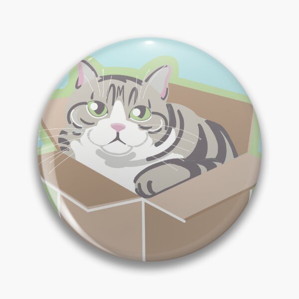Item preview, GREY TABBED CAT IN BOX designed and sold by KASARO.