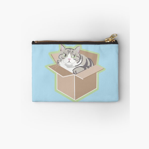 Item preview, GREY TABBED CAT IN BOX designed and sold by KASARO.