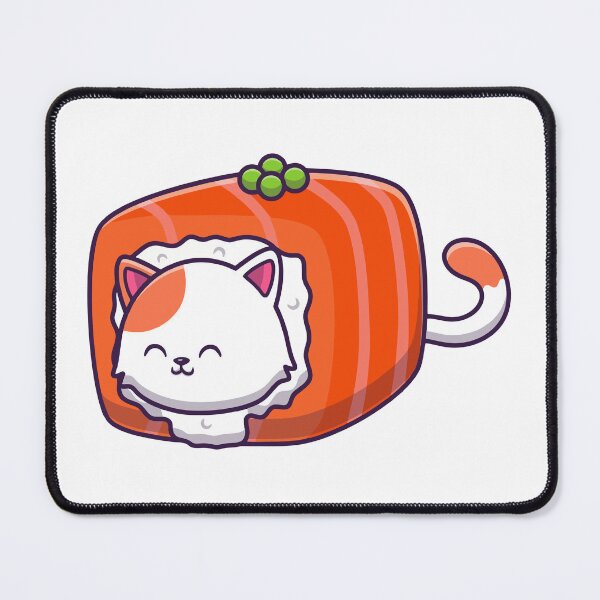 Item preview, Cute Kawaii Sushi Cat Salmon Nigiri designed and sold by sdbienv.