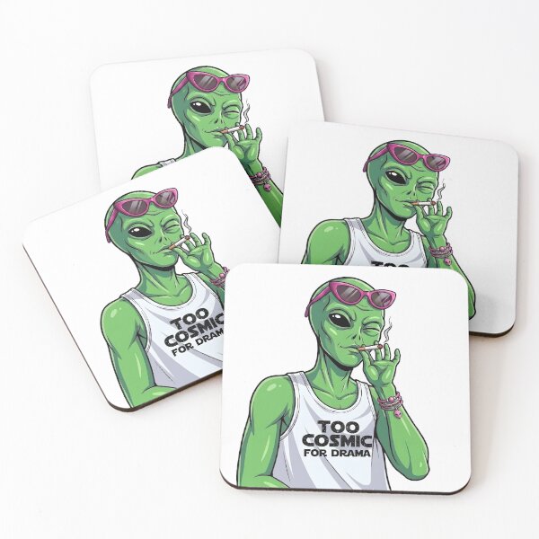 Item preview, Too Cosmic For Drama - Retro Aesthetic Cool Alien designed and sold by HornbillDesign.