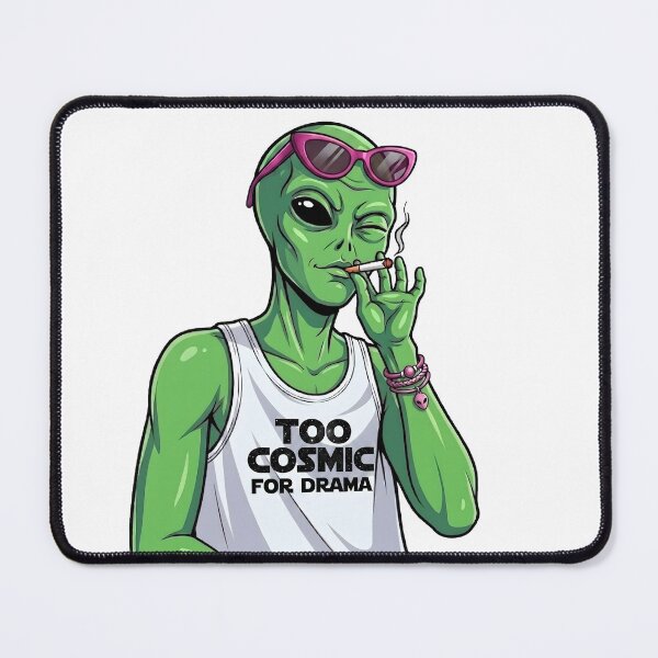 Item preview, Too Cosmic For Drama - Retro Aesthetic Cool Alien designed and sold by HornbillDesign.