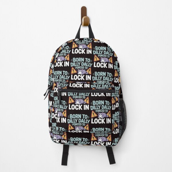 Item preview, Born to Dilly Dally Forced to Lock In – Viral Brainrot Cat Meme Design designed and sold by Redgiant87x.