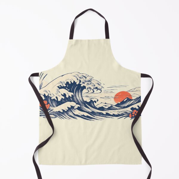 Item preview, Great Wave Japanese Ocean Sun Illustration designed and sold by GogaVibeRe.