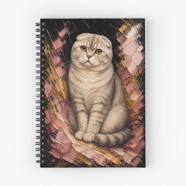 Item preview, Resting Scottish Fold Color Explosion Cat Art designed and sold by Vista Atelier.