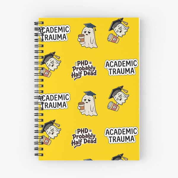 Item preview, Academic Trauma PhD Probably Half Dead Funny Graduate Student Sticker Set designed and sold by Olivra.