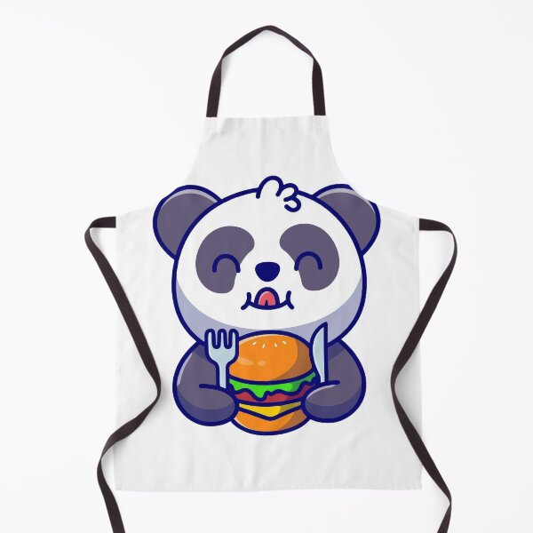 Item preview, Hungry Kawaii Panda Eating Cheeseburger designed and sold by sdbienv.