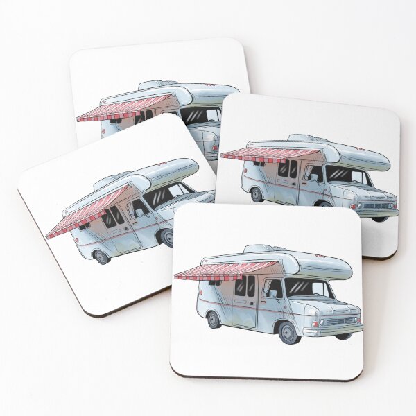 Item preview, Food truck parked on a street with an awning out and ready for service in a busy area designed and sold by Ms. Iryna.