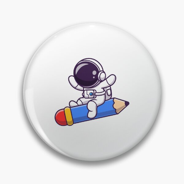 Item preview, Cute Astronaut Riding a Flying Pencil designed and sold by sdbienv.