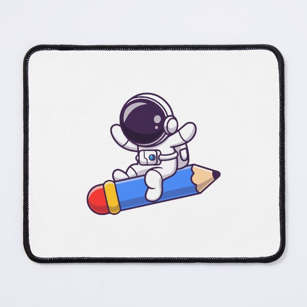 Item preview, Cute Astronaut Riding a Flying Pencil designed and sold by sdbienv.