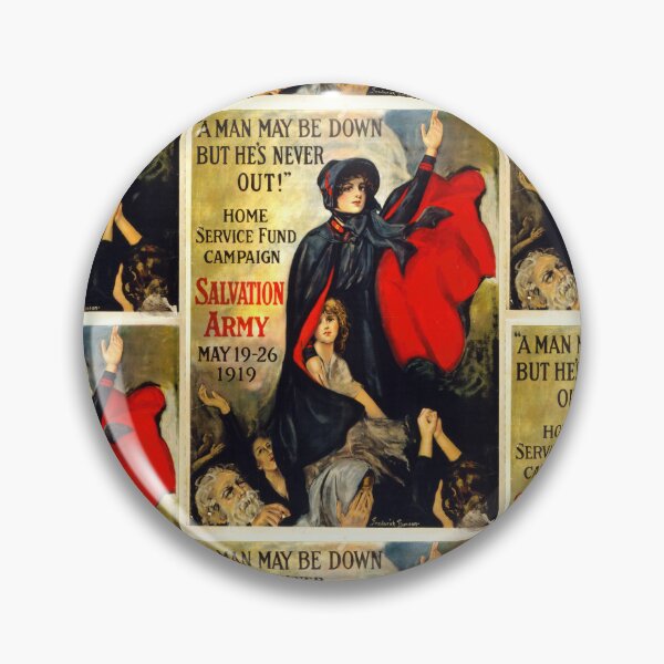 Item preview, Vintage 1919 Salvation Army Poster | Home Service Fund Campaign | Strong Woman in Red Cape | Hope & Resilience Historical Art designed and sold by artofuniverse.