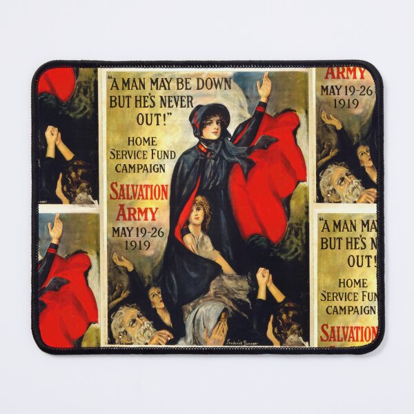 Item preview, Vintage 1919 Salvation Army Poster | Home Service Fund Campaign | Strong Woman in Red Cape | Hope & Resilience Historical Art designed and sold by artofuniverse.