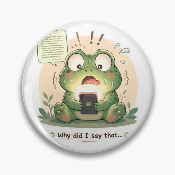 Item preview, Frog Oversharing Social Anxiety Cute Mood designed and sold by Sadia  Jannat.