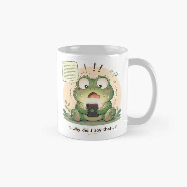 Item preview, Frog Oversharing Social Anxiety Cute Mood designed and sold by Sadia  Jannat.