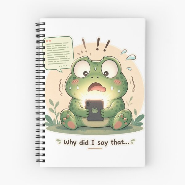 Item preview, Frog Oversharing Social Anxiety Cute Mood designed and sold by Sadia  Jannat.