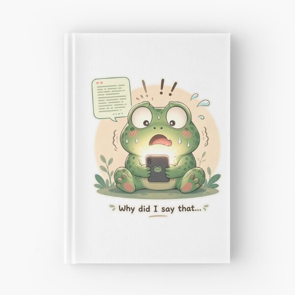 Item preview, Frog Oversharing Social Anxiety Cute Mood designed and sold by Sadia Jannat.