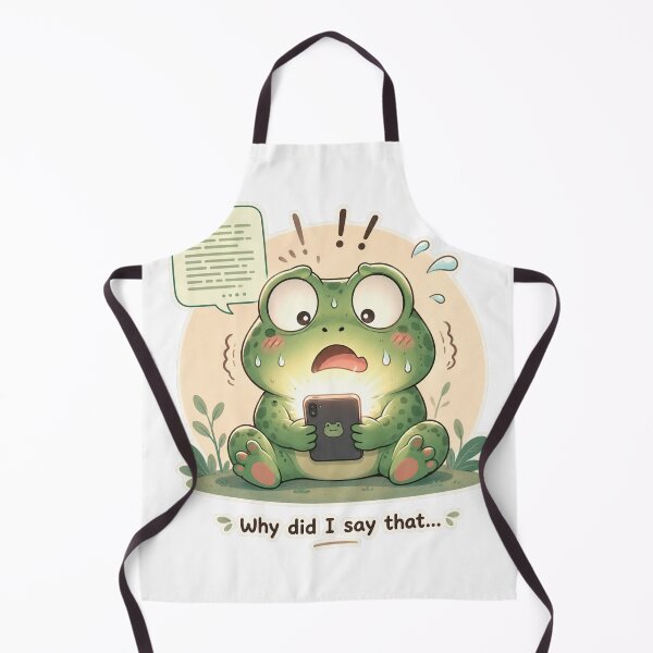 Item preview, Frog Oversharing Social Anxiety Cute Mood designed and sold by Sadia Jannat.
