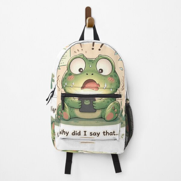 Item preview, Frog Oversharing Social Anxiety Cute Mood designed and sold by Sadia Jannat.