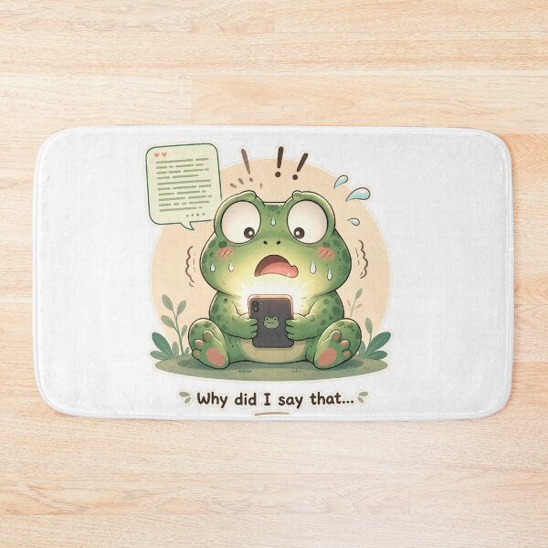 Item preview, Frog Oversharing Social Anxiety Cute Mood designed and sold by Sadia  Jannat.