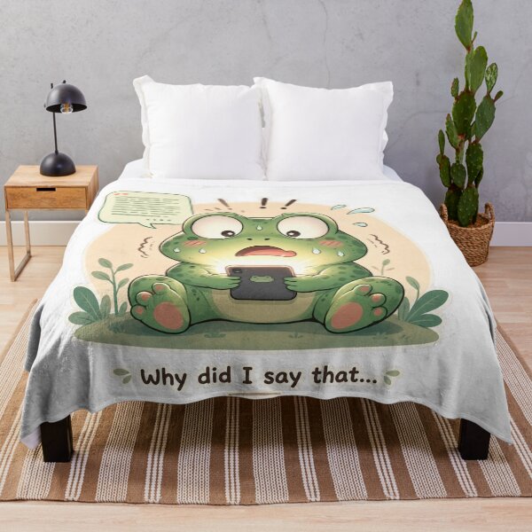 Item preview, Frog Oversharing Social Anxiety Cute Mood designed and sold by Sadia  Jannat.