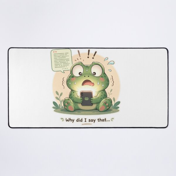 Item preview, Frog Oversharing Social Anxiety Cute Mood designed and sold by Sadia  Jannat.