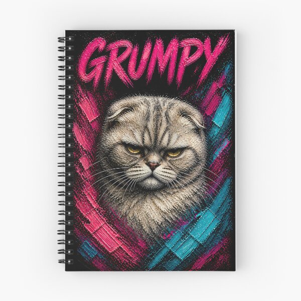 Item preview, Glaring Scottish Fold Color Explosion Cat Art designed and sold by Vista Atelier.