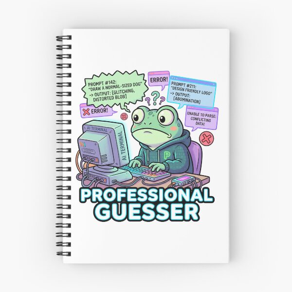 Item preview, AI Professional Guesser Frog Funny Tech Meme designed and sold by Urben Loop.