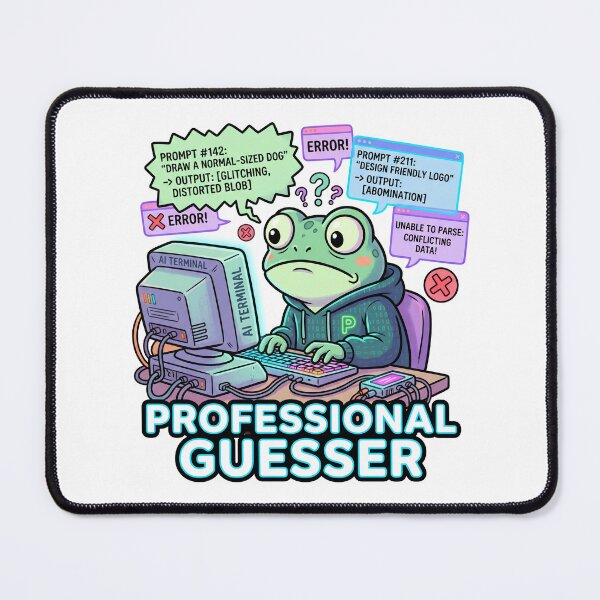 Item preview, AI Professional Guesser Frog Funny Tech Meme designed and sold by Urben Loop.