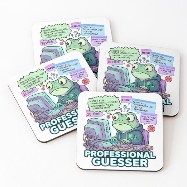 Item preview, AI Professional Guesser Frog Funny Tech Meme designed and sold by Urben Loop.