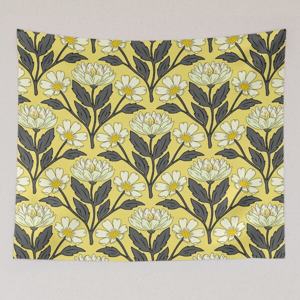 Item preview, Wildflower bouquet floral pattern in yellow  designed and sold by Jennifer Ladd.