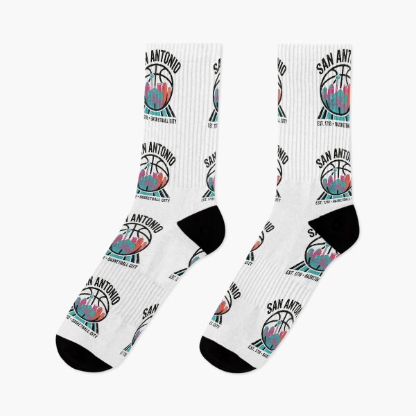 Item preview, San Antonio Basketball City Skyline Retro Vintage 1718 Texas Hoops designed and sold by Basma Designs | Funny Shirts, Stickers & Mugs.