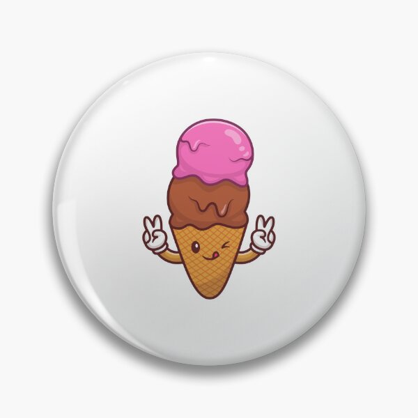 Item preview, Happy Two Scoops Ice Cream Cone Kawaii designed and sold by sdbienv.